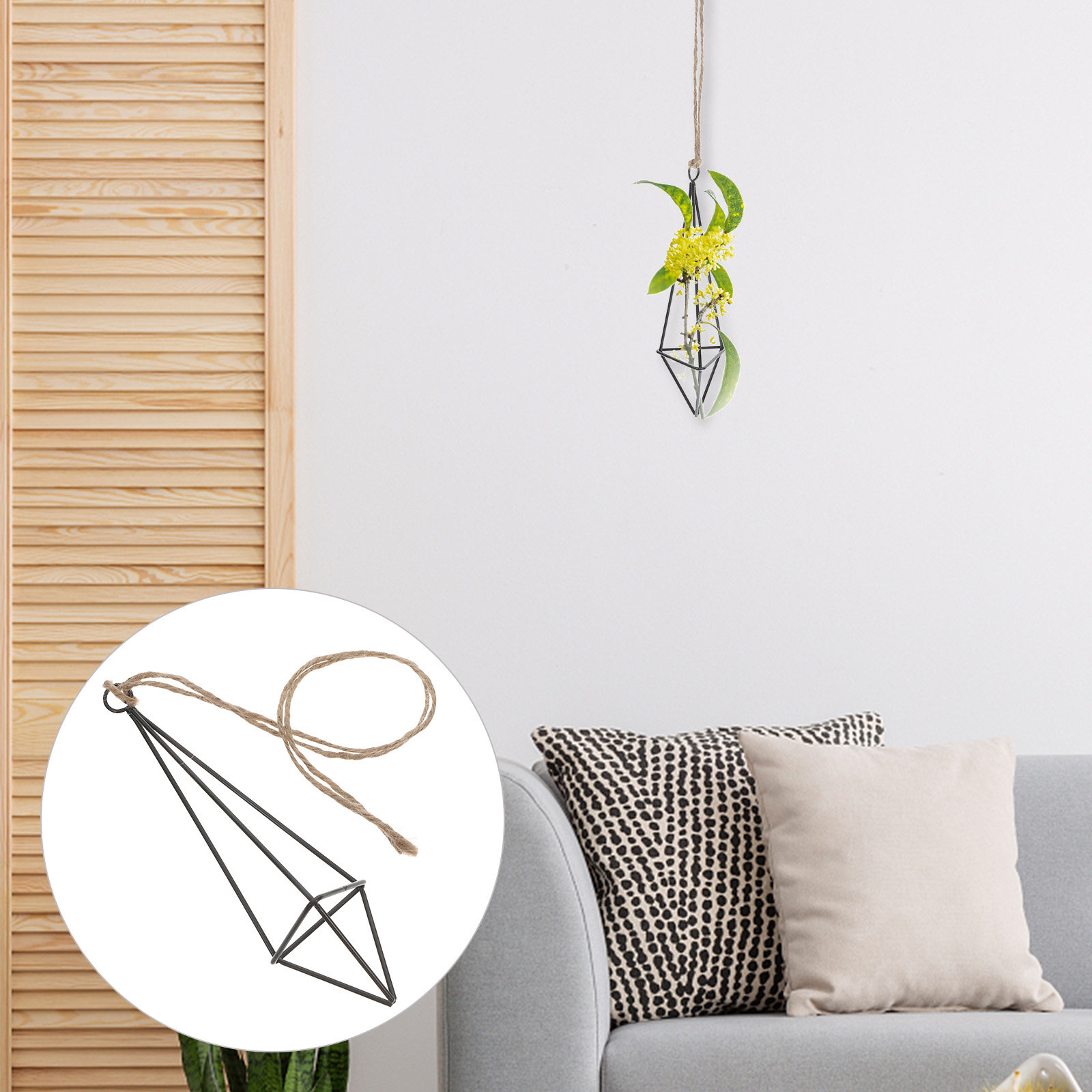 Spider Plant Hanging - Geometrische ijzeren plantenhouder, geschikt voor hangende