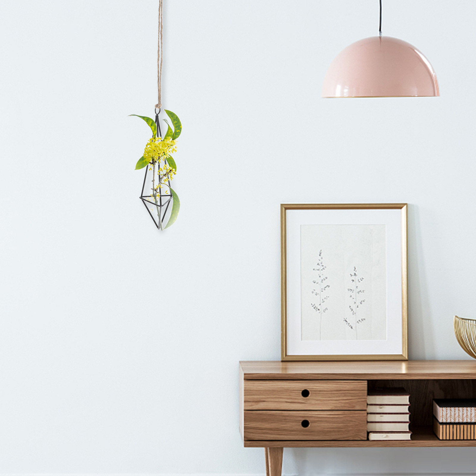 Geometrische ijzeren plantenho - Spider Plant Hanging recensie en prijs
